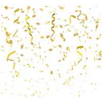 Confetti background, png, gold