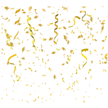 Confetti background, png, gold