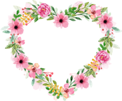 Round frame with flowers
