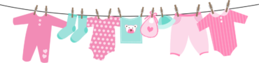 Children’s clothes on a rope