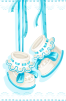 Blue booties, baby, png