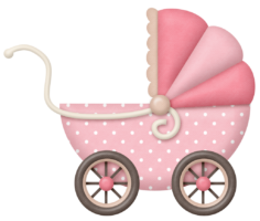 Pink stroller, png