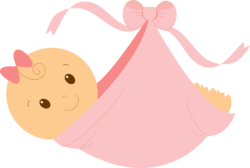 Baby in a diaper vector