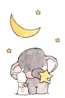 Elephant and bunny, png
