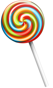 Multicolored lollipop, png