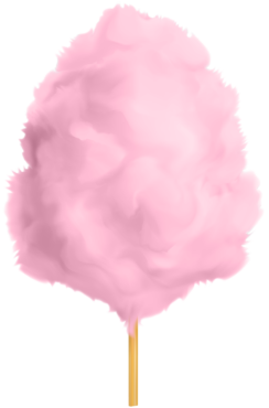 Pink cotton candy, PNG