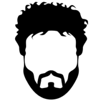 Beard silhouette, PNG