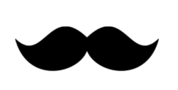 Moustache stencil, PNG