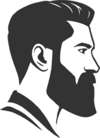Beard, profile, male, png