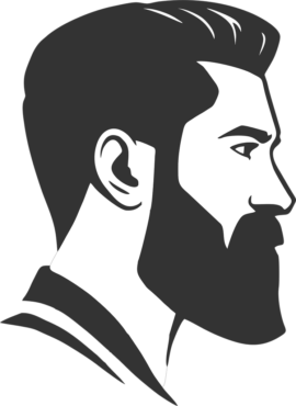 Beard, profile, male, png