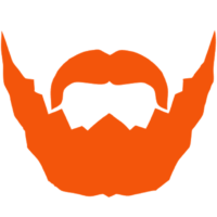 Beard, profile, man, png, template
