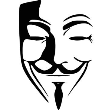 Anonymous mask silhouette, PNG