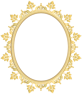 Round gold frame
