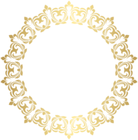 Pattern, Round element, Vector, gold, frame