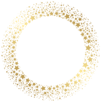 Golden round frame
