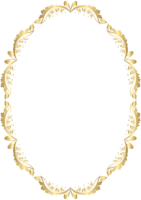 Oval frame, gold, photo