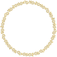 Round gold frame, photo