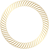 Round gold frame