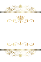Patterns, gold frame, png