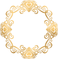 Patterns, gold frame, png, ornament