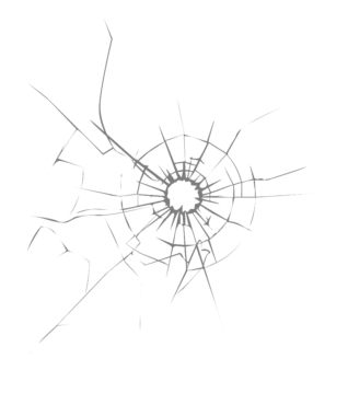 Bullet hole in the glass, PNG