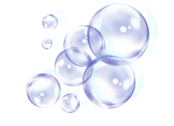 Beautiful soap bubbles, png
