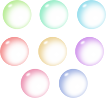 Multicolored bubbles, png