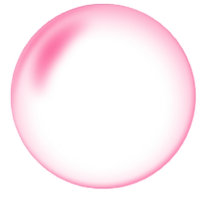Transparent, pink bubble