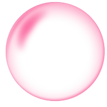 Transparent, pink bubble