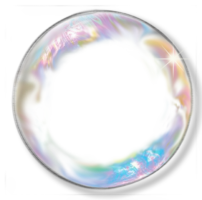 Soap bubbles on a transparent background
