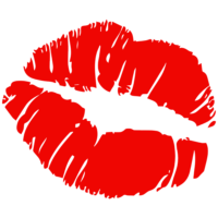 Lip print, wallpaper
