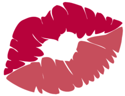 A kiss sticker