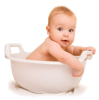 Bathing the baby