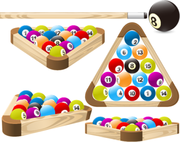 Billiard balls vector graphics