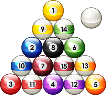 Billiard balls by color