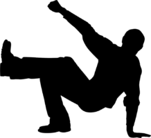 Break dance, silhouette