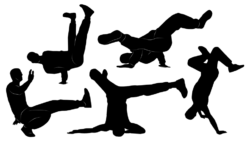 Silhouette of dancers