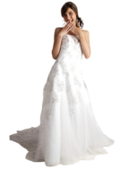 Bride, makeup, wedding dress