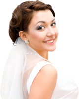 Bride, makeup, png