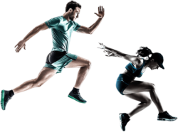 The athlete runs