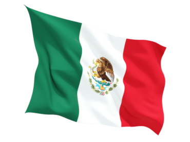 The waving flag of Mexico