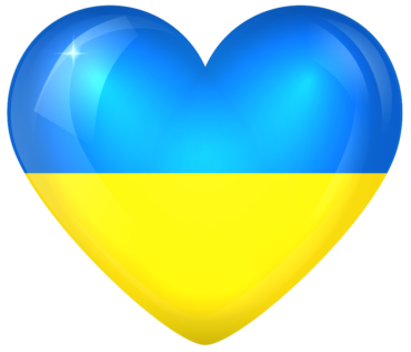The flag of Ukraine in the heart