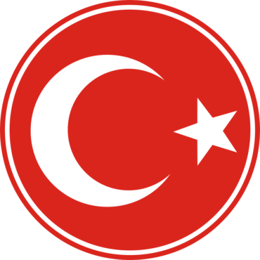 Turkish flag in a circle