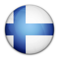 Flag of Finland in a circle