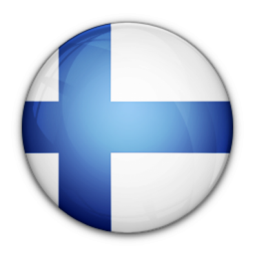 Flag of Finland in a circle