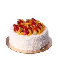Sponge cake with fruit