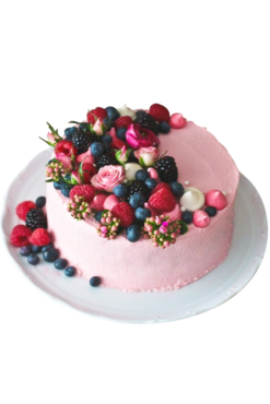 Beautiful cake with berries
