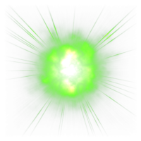 Green explosion, green smoke
