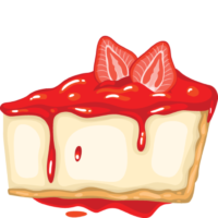 Strawberry cheesecake vector