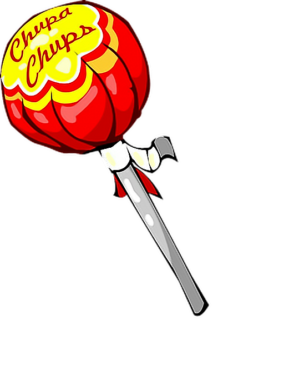 Lollipop chupa-chups, caramel